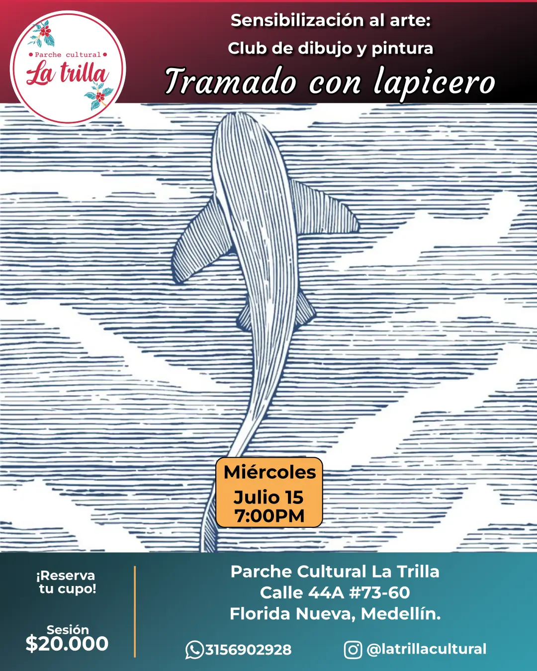 Tramado con lapicero en La Trilla